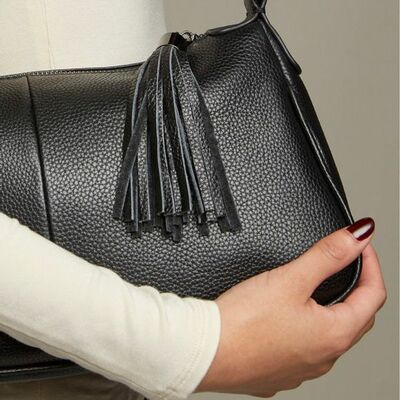 Leather satchel bag