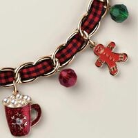 Merry in Plaid Charm Necklace - Thumbnail 3