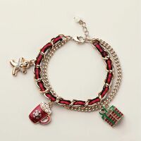 Merry in Plaid Charm Bracelet - Thumbnail 1