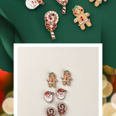 Santas sweet treats earring pack - Thumbnail 5