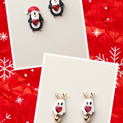 Snowy sweethearts earrings - Thumbnail 5