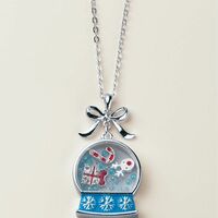 Let It Snow Globe Charmed Necklace - Thumbnail 1