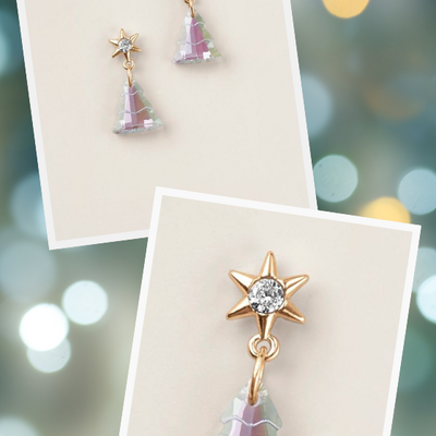 Northern star holiday charm earrings - Thumbnail 2