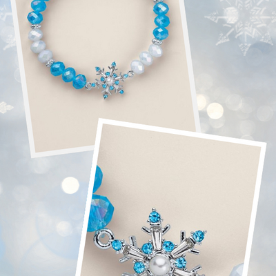 Shimmering snowfall stretch bracelet - Thumbnail 4