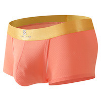 Men's Sexy underwear lingerie sports mesh holes pouch separator boxer briefs KX029TKC - Thumbnail 4