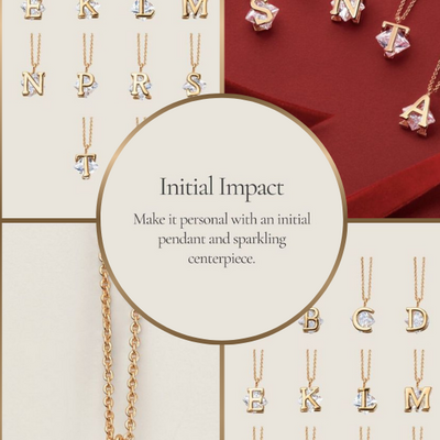 Hidden gem initial necklace