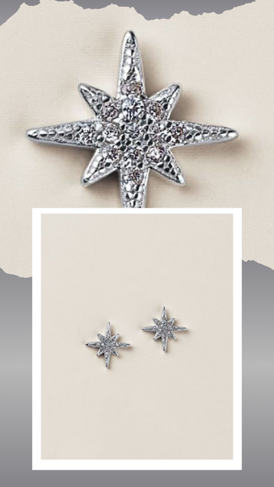 Sterling Silver CZ Cosmic Sparkle Earrings