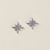 Sterling Silver CZ Cosmic Sparkle Earrings - Thumbnail 1
