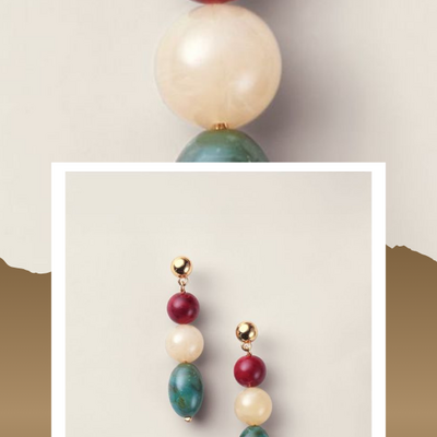 Vivid harmony beaded earrings - Thumbnail 3