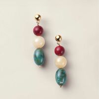Vivid Harmony Beaded Earrings - Thumbnail 1