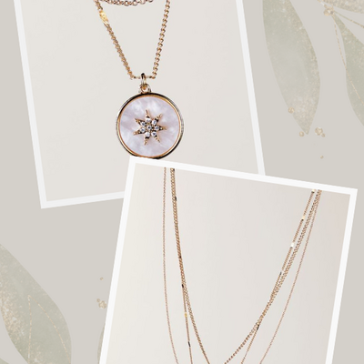 Celestial shine layered necklace - Thumbnail 5