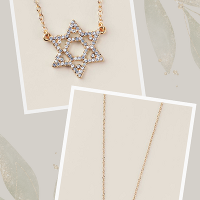 Radiant star of david necklace - Thumbnail 4