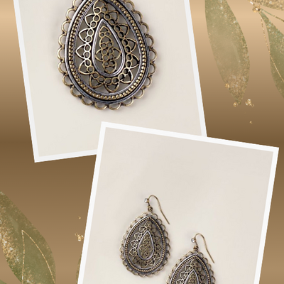 Fused filigree drop earrings - Thumbnail 4