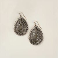 Fused Filigree Drop Earrings - Thumbnail 1