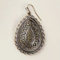 Fused Filigree Drop Earrings - Thumbnail 2