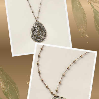 Fused filigree pendant necklace