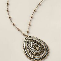 Fused Filigree Pendant Necklace - Thumbnail 1