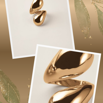 Sleek spiral statement ring - Thumbnail 4