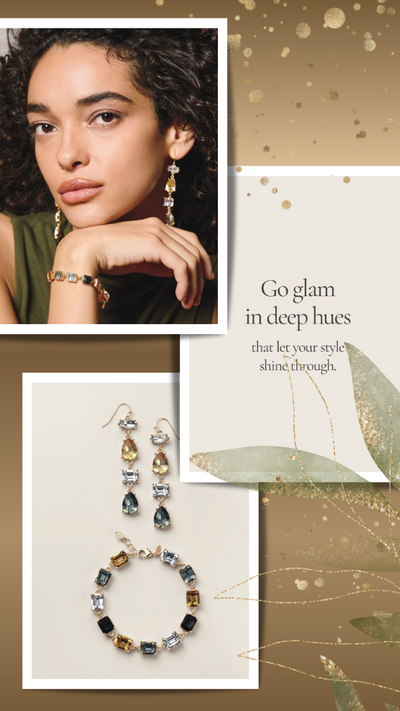 Midnight Glam Bracelet & Earring Set