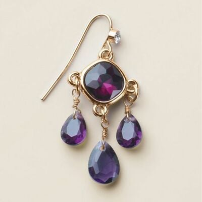 Majestic plum drop earrings