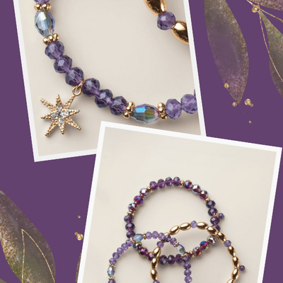 Majestic plum bracelet set