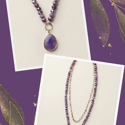Majestic plum layered necklace
