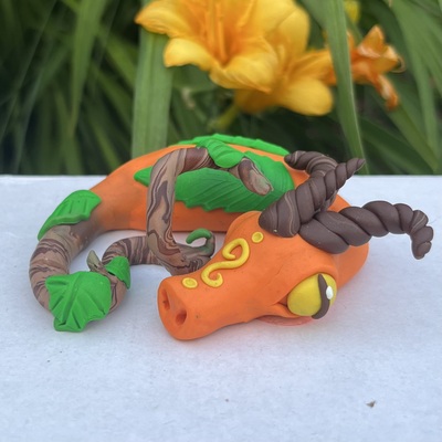 Twig the Sleepy Pumpkin Dragon
