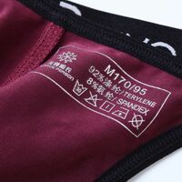 3PK Faux leather pouch mixed-color Men's sexy underwear lingerie low-rise t-string thong underpants BR1180 - Thumbnail 3