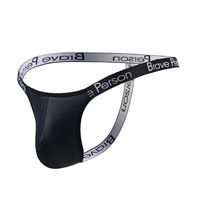 3PK Faux leather pouch mixed-color Men's sexy underwear lingerie low-rise t-string thong underpants BR1180 - Thumbnail 6