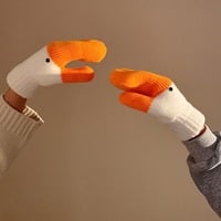 Cute big goose mitten-like gloves - Thumbnail 1