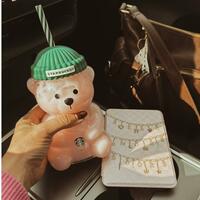 Glass Bear Cups Tumbler Limited Edition Holiday- Viral Bear Tumbler (2025 Edition) - Thumbnail 2