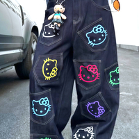 COLORFUL KITTY LOGO JEANS - Thumbnail 2