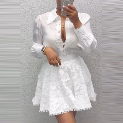 Women's fashion long sleeved two-piece set