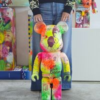 Custom BEARBRICK 1000% by Judas Arrieta "Get Sh!t Done" - Thumbnail 1