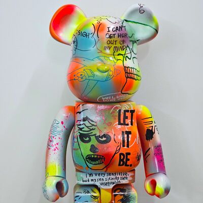 Custom Bearbrick 1000% by Judas Arrietab "Orange Boy"