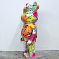 Custom Bearbrick 1000% by Judas Arrietab "Orange Boy" - Thumbnail 5