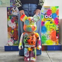 Custom Bearbrick 1000% by Judas Arrietab "Orange Boy" - Thumbnail 1