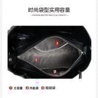 Crocodile-patterned genuine leather large handbag for women - Thumbnail 9