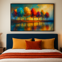 Rainbow Reflections Vibrant Trees at Sunset - Thumbnail 3