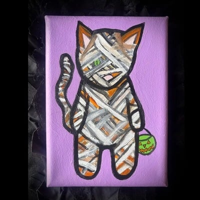 Kitty mummy (orange cat mummy)