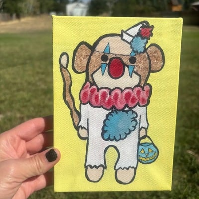 Sock monkey clown