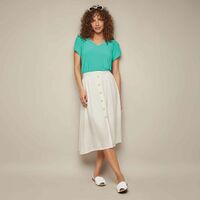 Button Front Skirt - FINAL SALE - Thumbnail 2