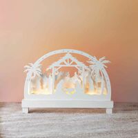 Wooden Lighted Nativity - FINAL SALE - Thumbnail 1