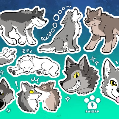 Wolves sticker sheet