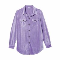 Corduroy Button Front blouse - FINAL SALE - Thumbnail 4