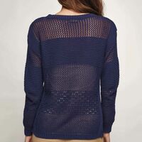Mixed Open Knit Sweater - FINAL SALE - Thumbnail 2
