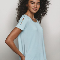 Studded Sleeve Top - FINAL SALE - Thumbnail 4