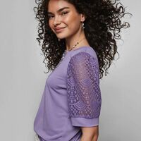 Lace-Sleeve Top - FINAL SALE - Thumbnail 2