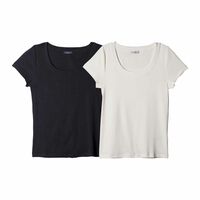 2-Pack Rib Knit T-Shirts -FINAL SALE - Thumbnail 5