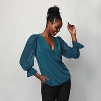 Surplice Wrap Blouse - FINAL SALE - Thumbnail 1